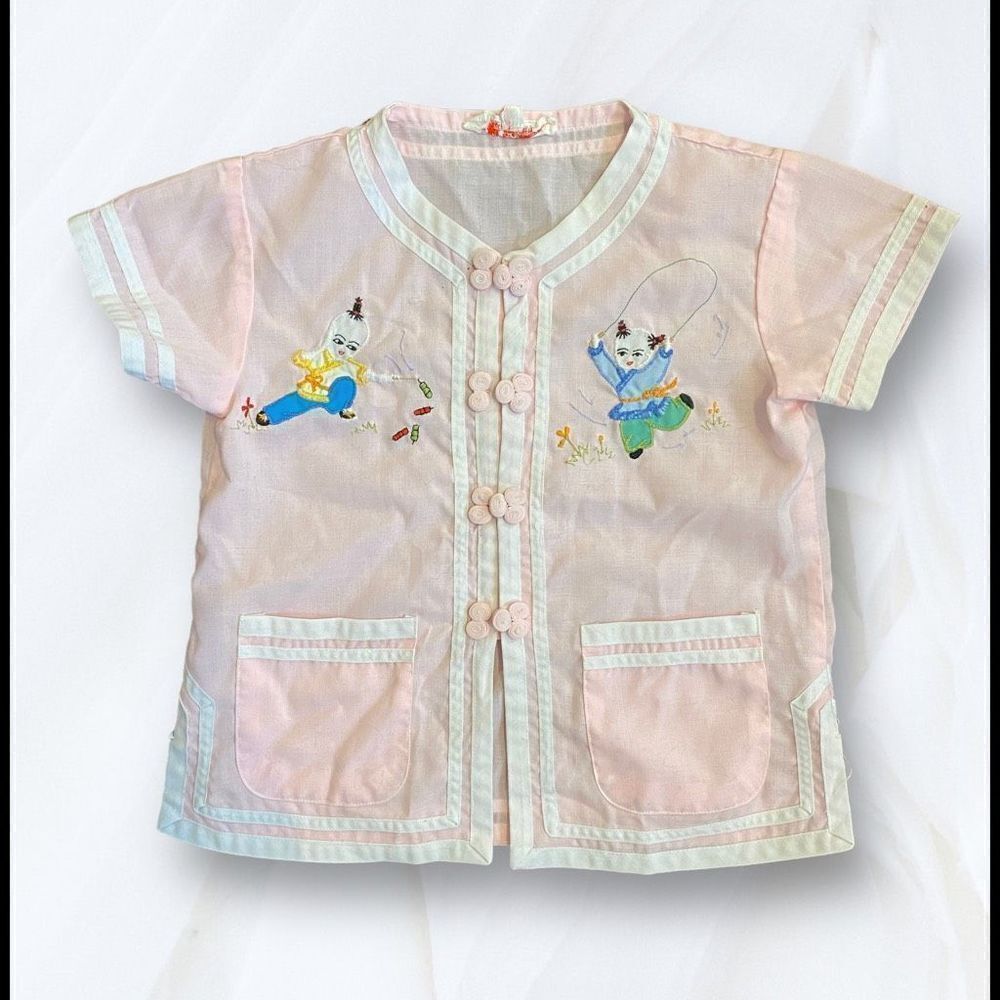 Vintage Traditional Asian Hanfu Short Sleeve Shirt